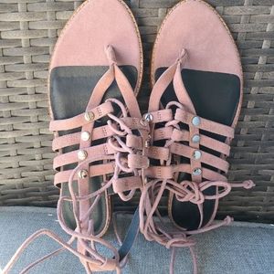 Rebecca Minkoff evonne nubuck suede gladiator strappy Sandals